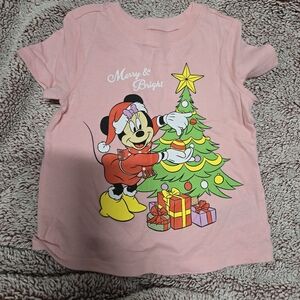 Pink Minnie Mouse Christmas T-Shirt